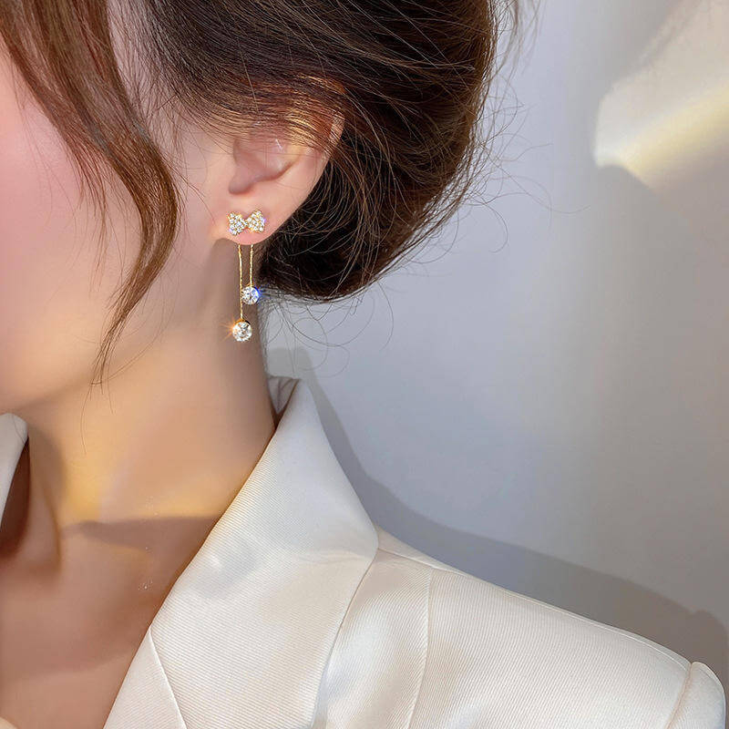 Tied With Love Bow Drop Earrings for everyday wear