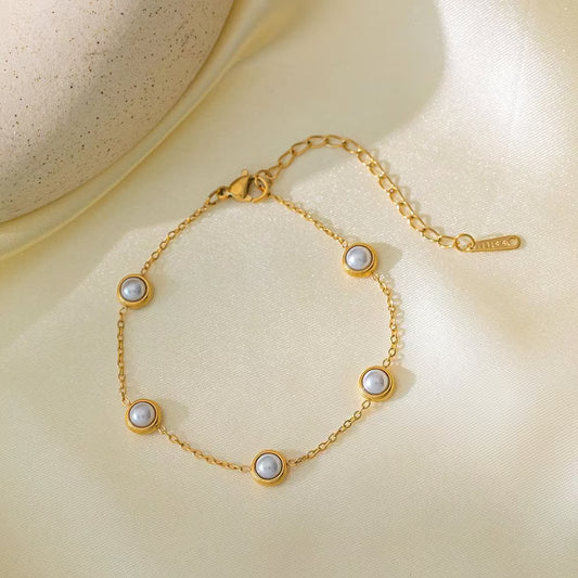 Pearl Bracelet for Women – Minimal Dainty Chain | Daily Wear Elegant Jewellery - Petals & Ore