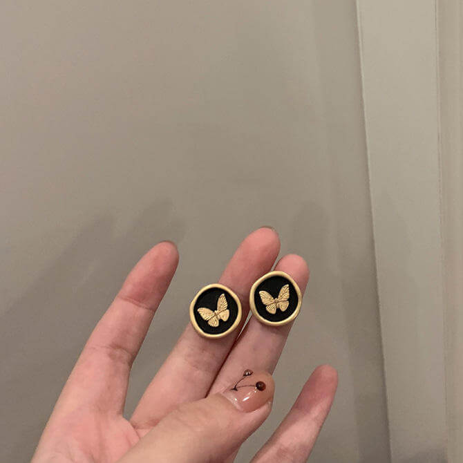 Whispering Wings Butterfly Stud Earrings