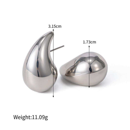 Sculptural. Polished. Built to Stop Stares — Chunky Silver-Tone Dome Studs | Anti-Tarnish
