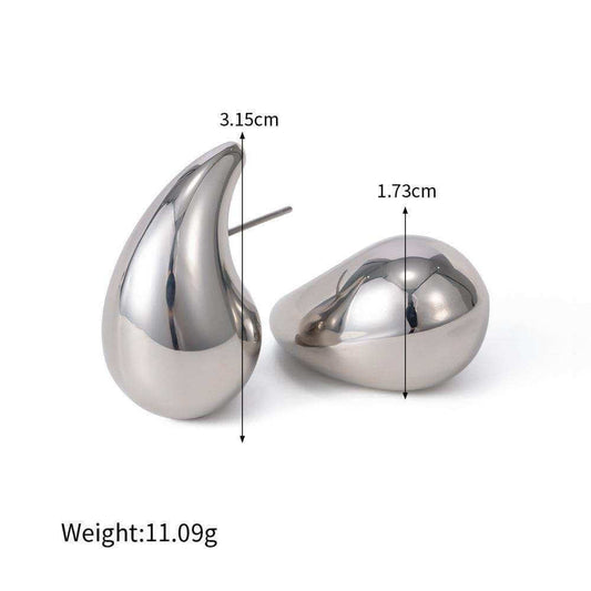 Sculptural. Polished. Built to Stop Stares — Chunky Silver-Tone Dome Studs | Anti-Tarnish