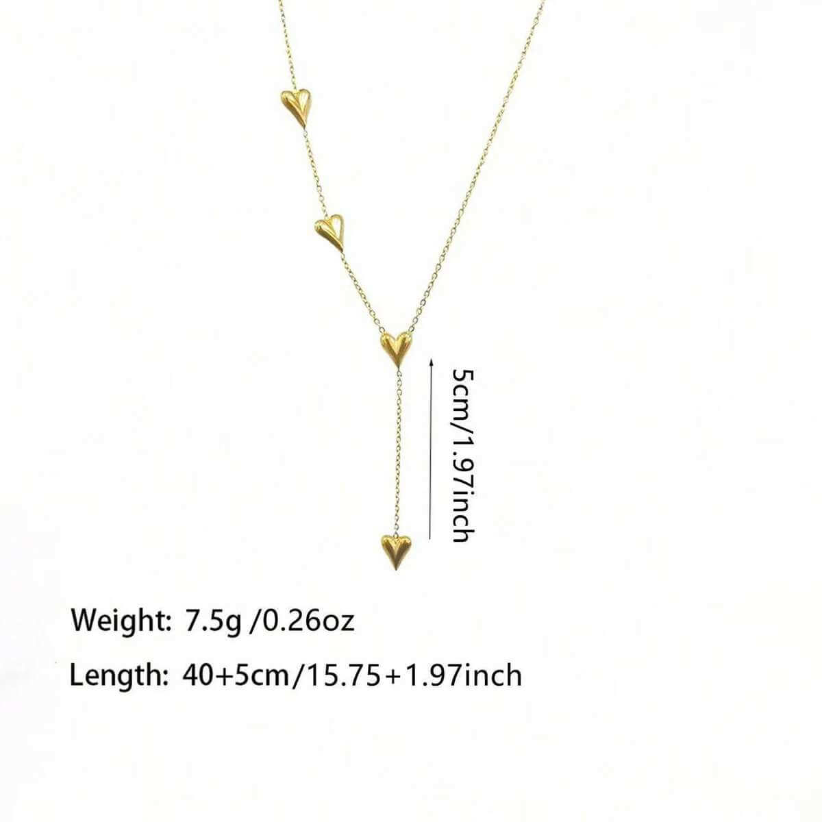 Feels Like It Was Made for Her — Triple Heart Lariat Necklace | Perfect Gift