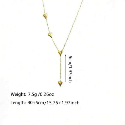 Feels Like It Was Made for Her — Triple Heart Lariat Necklace | Perfect Gift