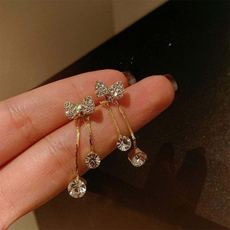 Tied With Love Bow Drop Earrings for  everyday wear