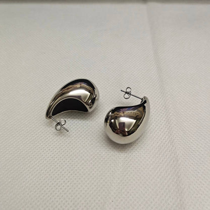 Sculptural. Polished. Built to Stop Stares — Chunky Silver-Tone Dome Studs | Anti-Tarnish