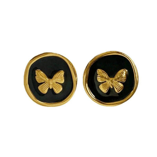 Whispering Wings Butterfly Stud Earrings