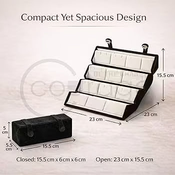 Foldable Jewelry Display Stand for Earrings | Multi Layer Stud Holder Rack | - Petals & Ore