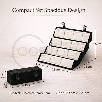 Foldable Jewelry Display Stand for Earrings | Multi Layer Stud Holder Rack | - Petals & Ore