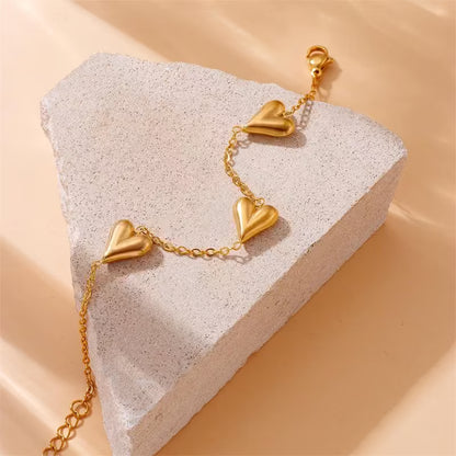 Heart Bracelet for Women – Anti Tarnish Minimal Chain | Lightweight Daily Wear Jewelry - Petals & Ore