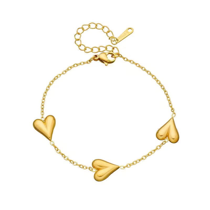 Heart Bracelet for Women – Anti Tarnish Minimal Chain | Lightweight Daily Wear Jewelry - Petals & Ore