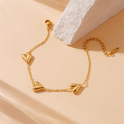 Heart Bracelet for Women – Anti Tarnish Minimal Chain | Lightweight Daily Wear Jewelry - Petals & Ore