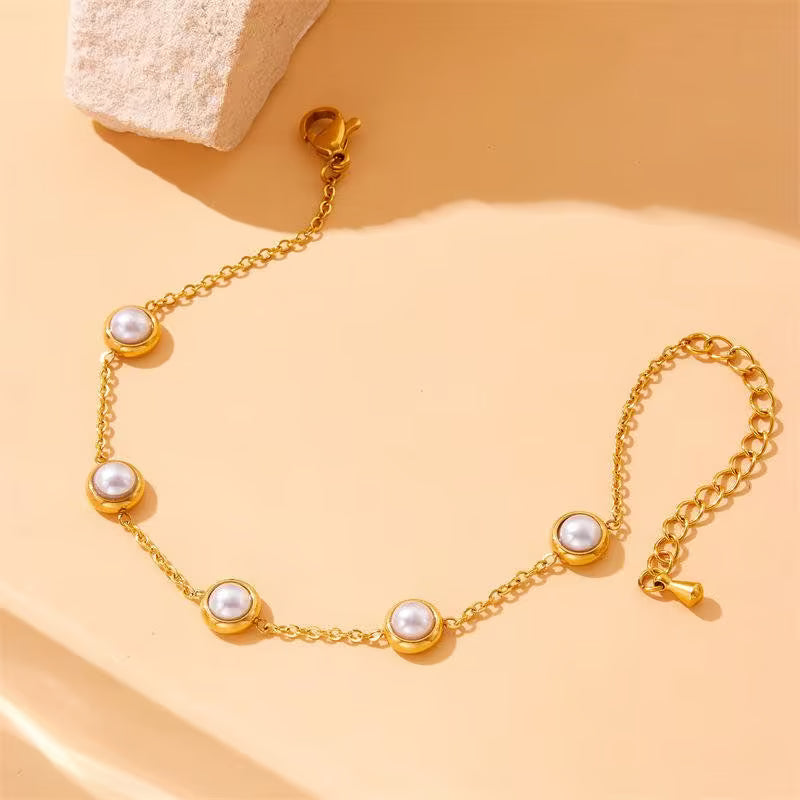 Pearl Bracelet for Women – Minimal Dainty Chain | Daily Wear Elegant Jewellery - Petals & Ore
