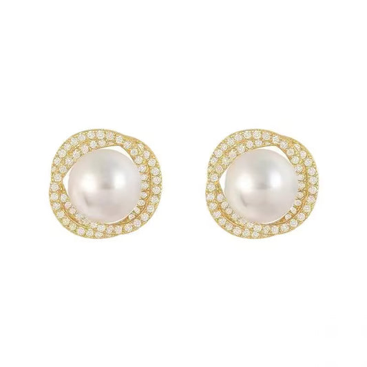 Pearl Stud Earrings for Women – Lightweight Daily Wear Minimal Jewelry - Petals & Ore