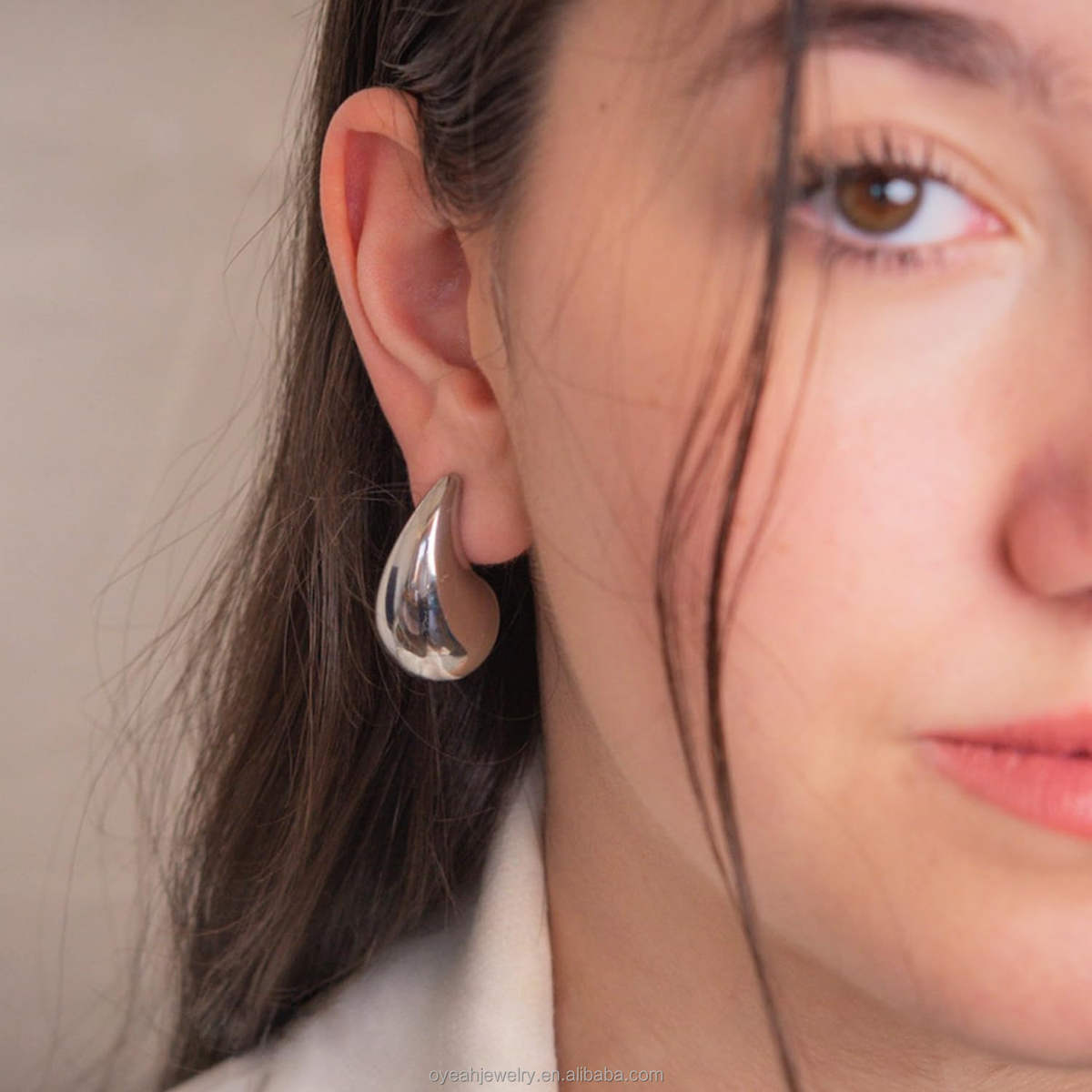 Silver Dome Studs — Chunky Bold Fashion Earrings - Petals & Ore